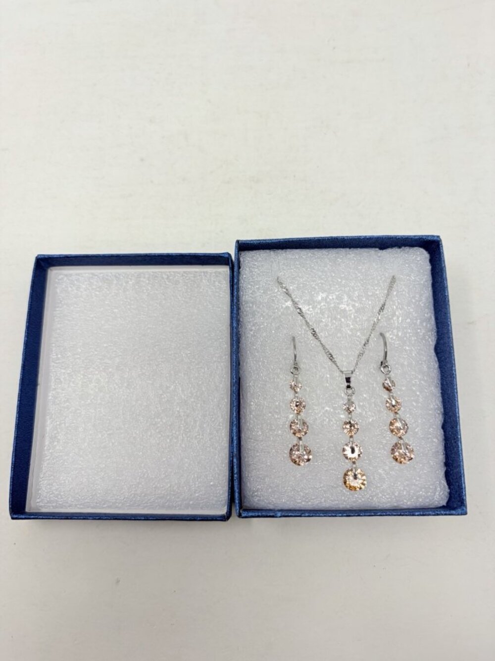 Shop LC Simulated Citrine Stainless Steel Lever Back Earrings/Pendant Set 5591